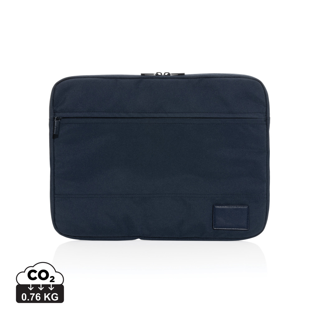Housse promotionnelle ordinateur 14' en rPET Impact Bleu marine